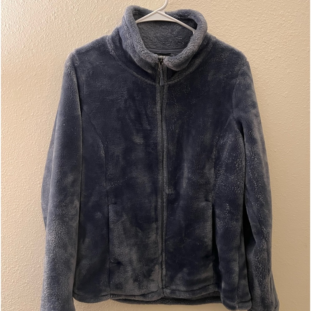 Zip up fuzzy coat